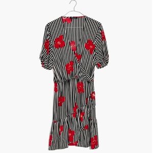 Madewell Ruffle-Wrap Dress in Candied Orchids